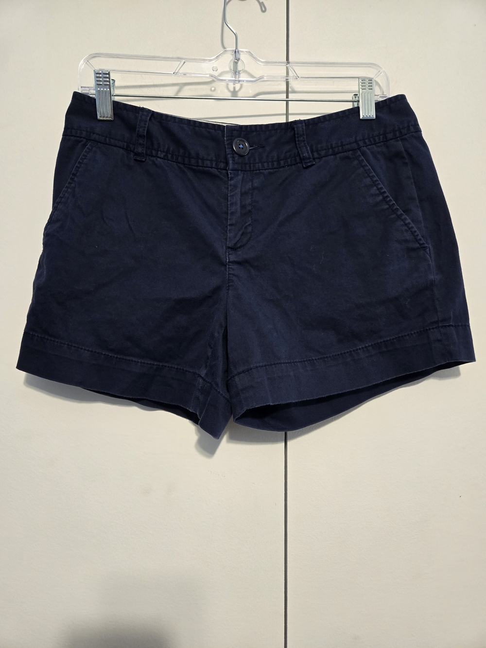 Lilly Pulitzer Navy Chino Shorts Women Size 4 Classic Preppy Cotton Stretch